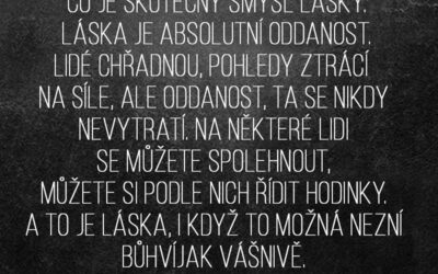 Láska je oddanost. Sylvester Stallone